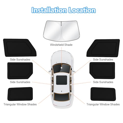Car Window Shades for Ford Bronco 2021 (7 Count)