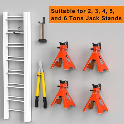 6 Pack Jack Stands Wall Mount Organizer (6 Count)