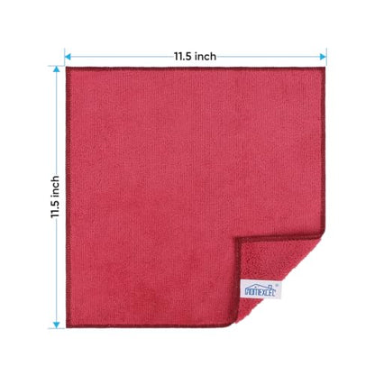 Red Microfiber Cleaning Cloth (12 Count)