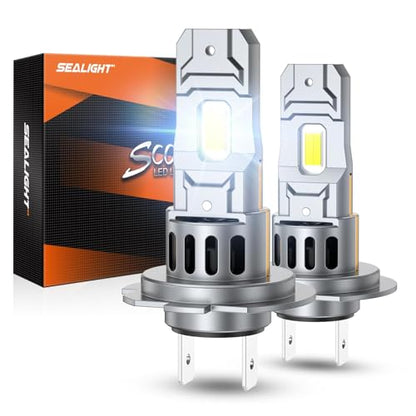 H7 Bulbs, 90,000LM 6500K LED Fog Lights with Cooling Fan, 1:1 OEM Design, Plug-N-Play, Pack of 2 (2 Count)