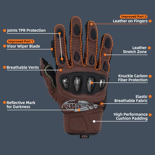 SPS 2 Plus Unisex Touchscreen Road Racing Motorcycle MTB Sports Gloves Also fit BMX MX ATV Mountain Bike Bicycle Cycling Off