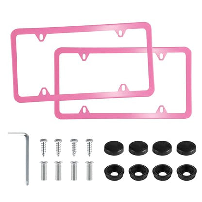 4 Holes Stainless Steel License Plate Frames