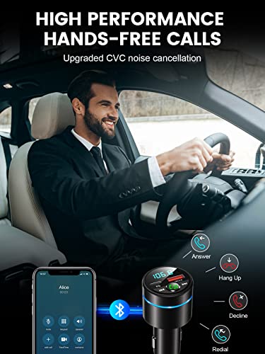 FM Transmitter for Car Bluetooth 5.3