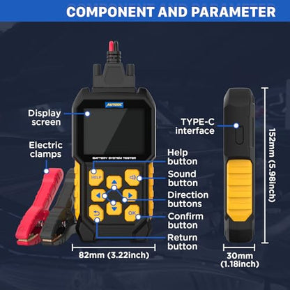 Car Battery Tester 12V 24V 30