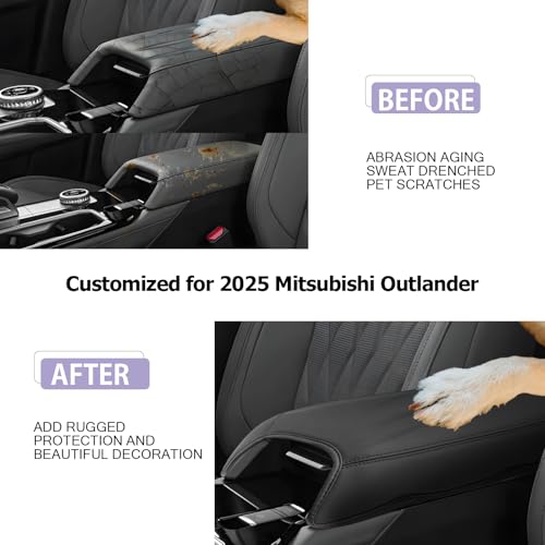 Center Console Cover Compatible with 2025 2026 Mitsubishi Outlander ES