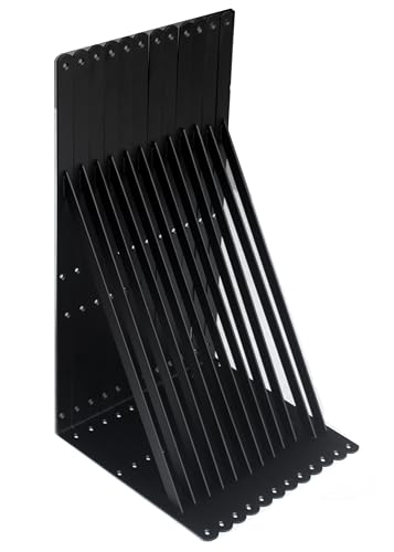 12 Pack L24 x H 12" Black Heavy Duty Shelf Brackets with Screws Metal Shelf Brackets Shelf Support Angle Brackets for Shelves L Brackets Heavy Duty Floating Shelf (12 Count)