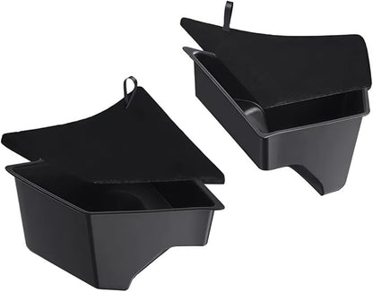 GGCLIMAX Car Organizers And Storage Trunk Side Storage Box Compatible with Tesla Model 3 ABS Rear Organizer 1 Pair Black Car Trunk Accessories Road Trip Essentials(Storage box)