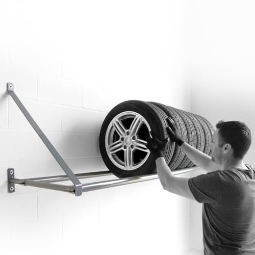 Wall mount tire rack