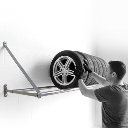 Wall mount tire rack