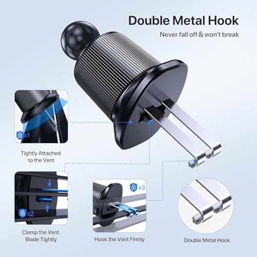 Phone Holders for Your Car with Metal Hook Clip