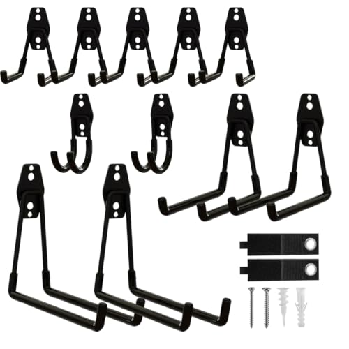 Garage Hooks 12 Pack Wall Hooks for Hanging Heavy Duty Ladders (12 Count)