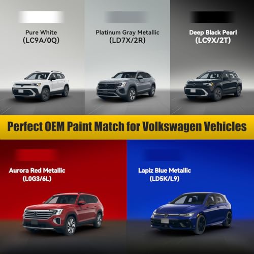 LC9X/2T Deep Black Pearl Touch Up Paint Compatible with Volkswagen, Exact Match Car Paint Pen Automotive Scratch Repair Remover Kit Quick & Easy Solution for Vehicle Chips and Nicks