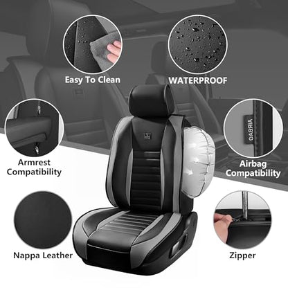 Nappa Leather Car Seat Covers Full Set