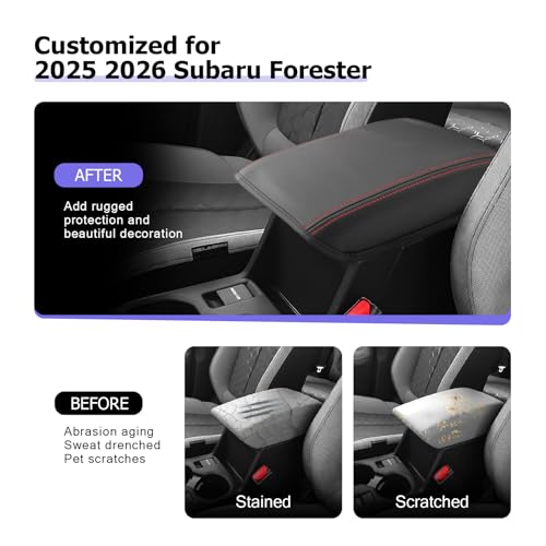 2025 Forester Center Console Cover Compatible with 2025 Forester Accessories Armrest Cover Armrest Console Cover Not for 2026+Touring