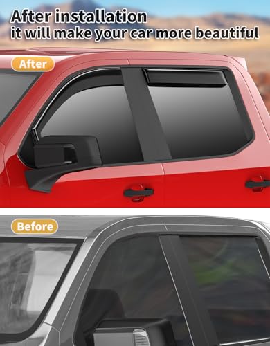 in Channel Extra Durable Rain Guards for Chevy Silverado (4 Count)
