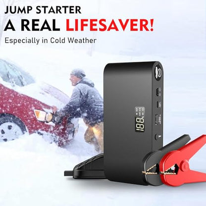 4000A 12V Car Battery Jump Starter 16000mAh for Car Boat Lawnmower