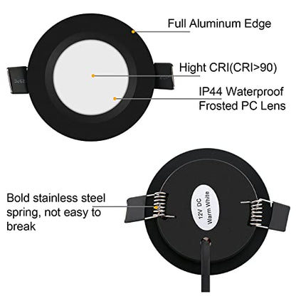 12V Recessed LED Puck Lights (6 Count)