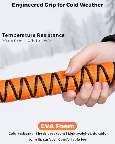 43" Ice Scrapers for Car Windshield Extendable 3 Parts Detachable (2 Count)