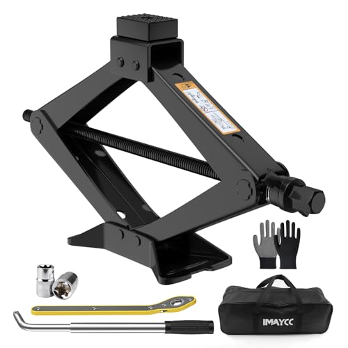 New Version Car Jack Kit Scissor Jack for Car 3 Ton 6614 lbs Spare Tire Changing Kit