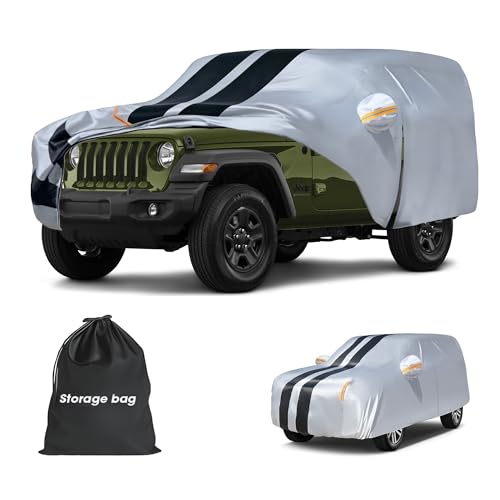 Multi Layer Car Cover Custom Fit for Jeep Wrangle 4 Dr