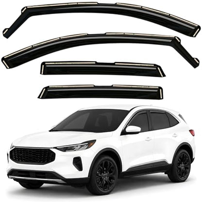 Window Deflectors Smoke Tinted in (4 Count)