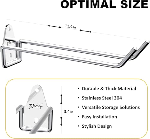 4 Stainless Steel 304 Garage Hooks