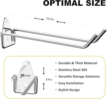 4 Stainless Steel 304 Garage Hooks