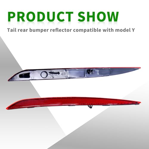 Tail Rear Bumper Reflector Red Compatible with Model Y 2000 (2 Count)