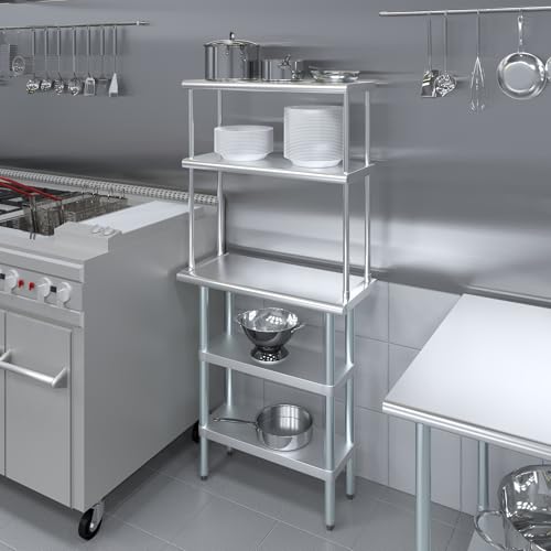 Stainless Steel Work Table with 2 Shelves