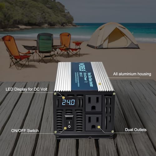800W Pure Sine Wave Inverter 12V DC to 110V 120V AC