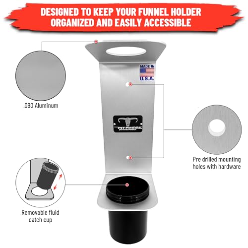 PP3364 Aluminum Oil Funnel Holder Storage Rack