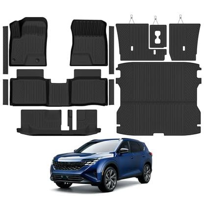 Custom Fit Floor Mats for 2027 Nissan Rogue 7 Seats PHEV
