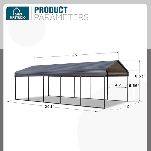 Metal Carport 12x25ft