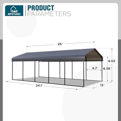Metal Carport 12x25ft