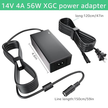 14V4A 56W Power Adapter Compatible with NOCO GB70 GB150 GB250+ GB251+ GB500 GB500+ Genius Boost Ultra Safe Lithium Jump Starter Battery XGC4 XGC Output Power Supply 56