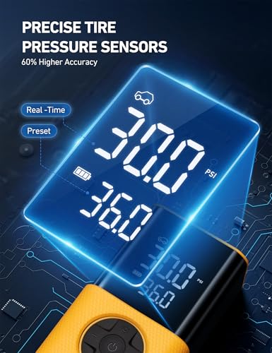 L7S Tire Inflator Portable Air Compressor Cordless with Digital Pressure Gauge