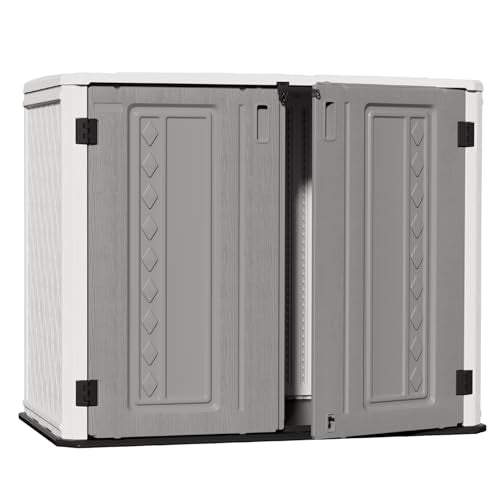 Outdoor Storage Shed Diamond Texture 4x3FT Horizontal Shed
