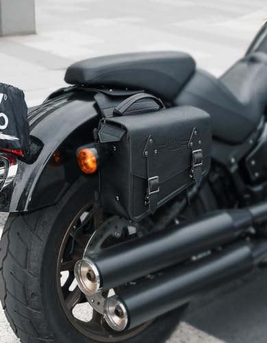 Motorcycle Saddlebags PU Leather Side Bags 12L