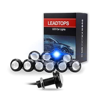 10Pcs 18mm 12V Eagle Eye LED Car Fog DRL Daytime Running Light Backup Reverse Tail Rock Lights Small bulb (10 Count)