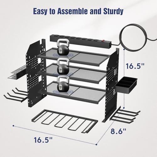Heavy Duty Power Tool Organizer Wall Mount with Charging Station