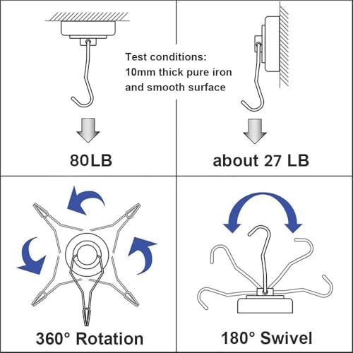 Magnetic Hooks (6 Count)