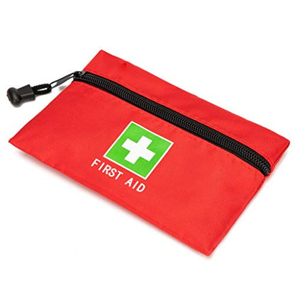 Red Emergency Bag First Aid Small Empty Travel Rescue Pouch First Responder Storage Medicine Pocket Bags for Car Home Office Kitchen