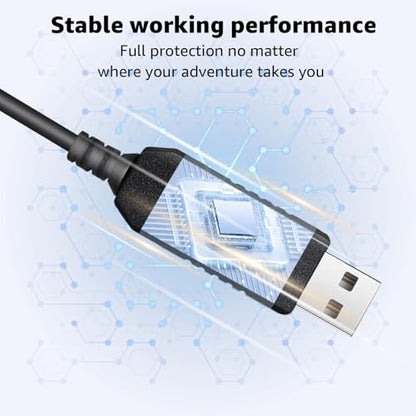 USB to DC3.5 Radar Detector Power Cable for Cobra Uniden Whistler (8.2 Foot)