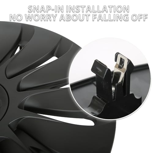 Wheel Covers for Tesla Model Y Accessories 2024 19 Inch 4 Pcs Rim Protector Wheel Cover Replacement Compatible with Tesla Y 2024 2023 2022 2021 (4 Count)