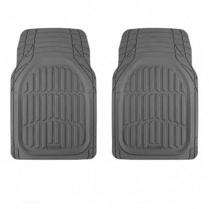 MotorTrend FlexTough Gray Car Floor Mats Rubber All Weather Automotive 2pc