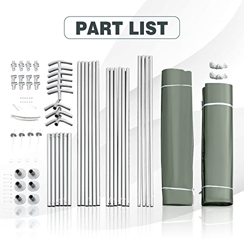 7 Ft x 12 Ft Outdoor Carport Patio Storage Shelter Metal Frame and Waterproof Ripstop Cover for Motorcycle and ATV Car