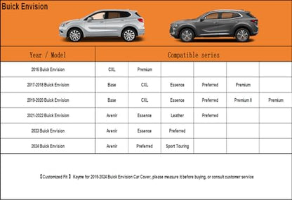 7 Layers Waterproof SUV Car Cover for Buick Envision 2015
