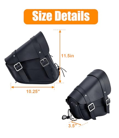 Motorcycle Saddle Bags Leather Motorcycle Solo Swing Arm Bag For Softails Sportsters Choppers Waterproof Side Bags