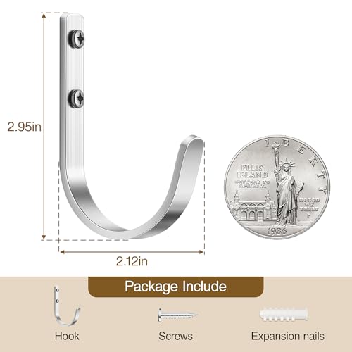 22LB Wall Hooks for Hanging Towel (5 Count)