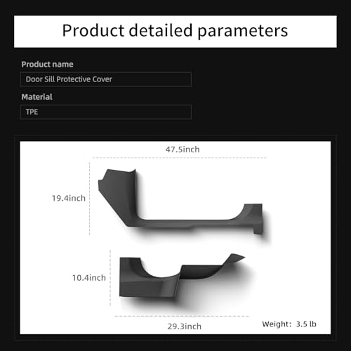Front & Rear Door Sill Protectors for Model Y Juniper 2025+ (4 Count)